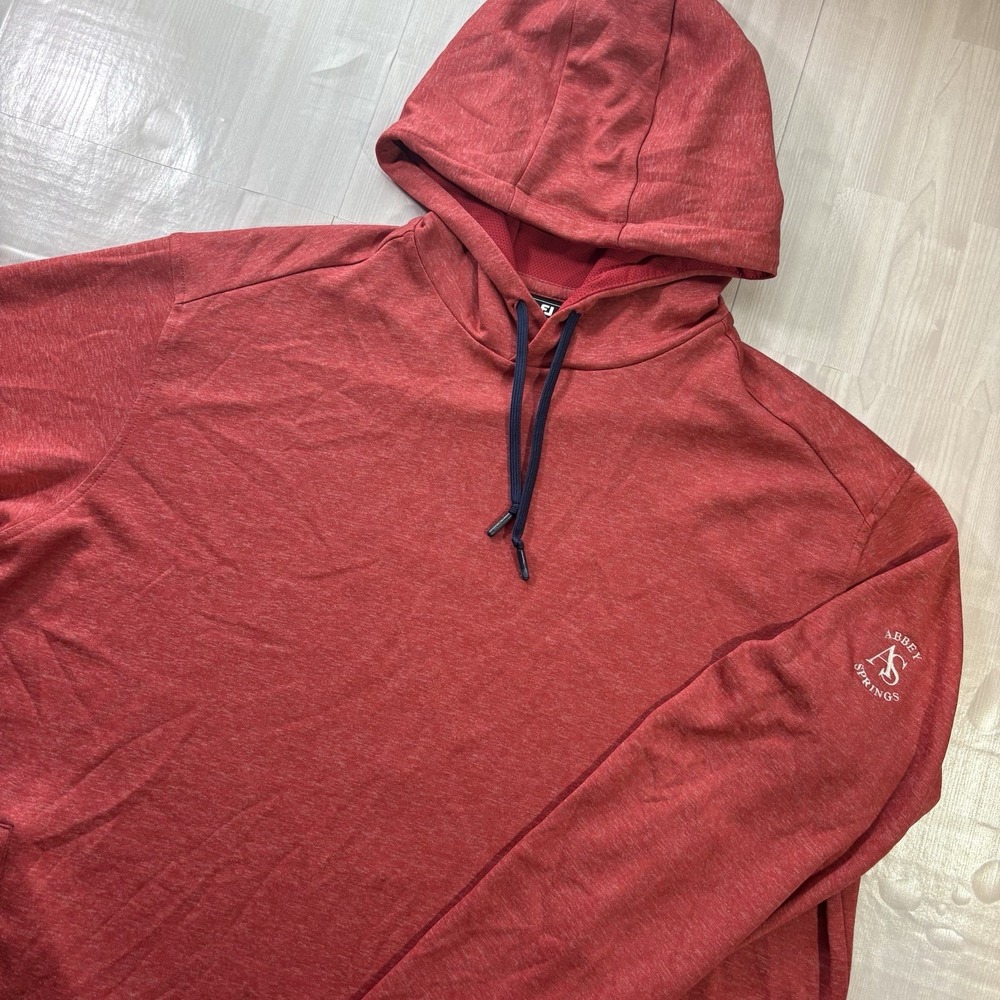 FootJoy Men's Lightweight Heather Red Golf Pullover Hoodie Men's Size L